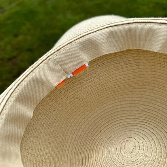 Woven Floppy Sun Hat - large - cream - no  tag - Picture 2 of 4